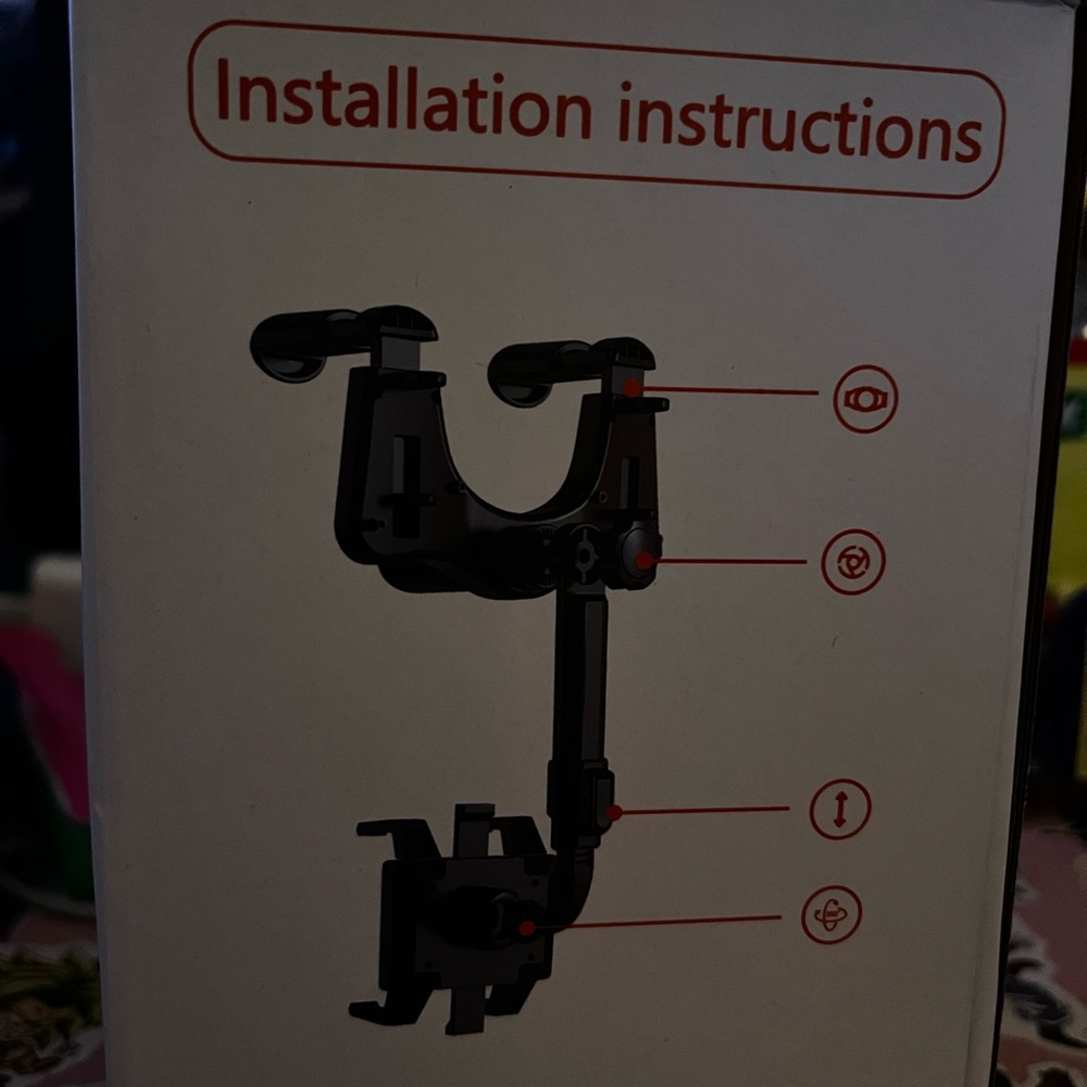 Mirror mount phone holder